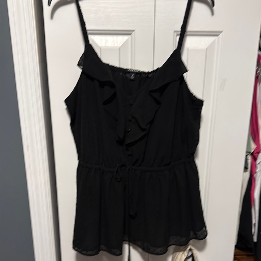 Torrid Black Ruffle Top